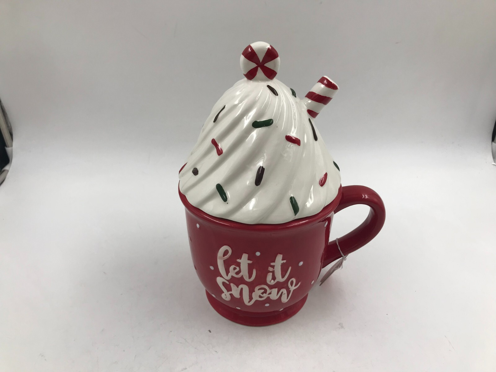 Home Essentials Ceramic 11in Let it Snow Coffee Mug Treats Jar AA02B10024
