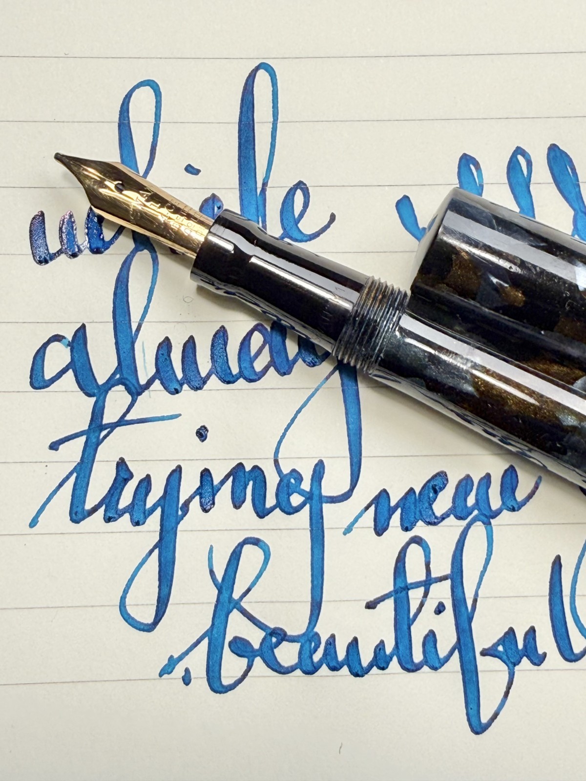 F MABIE TODD SWAN  14K SOFT FULL FLEX nib (video)
