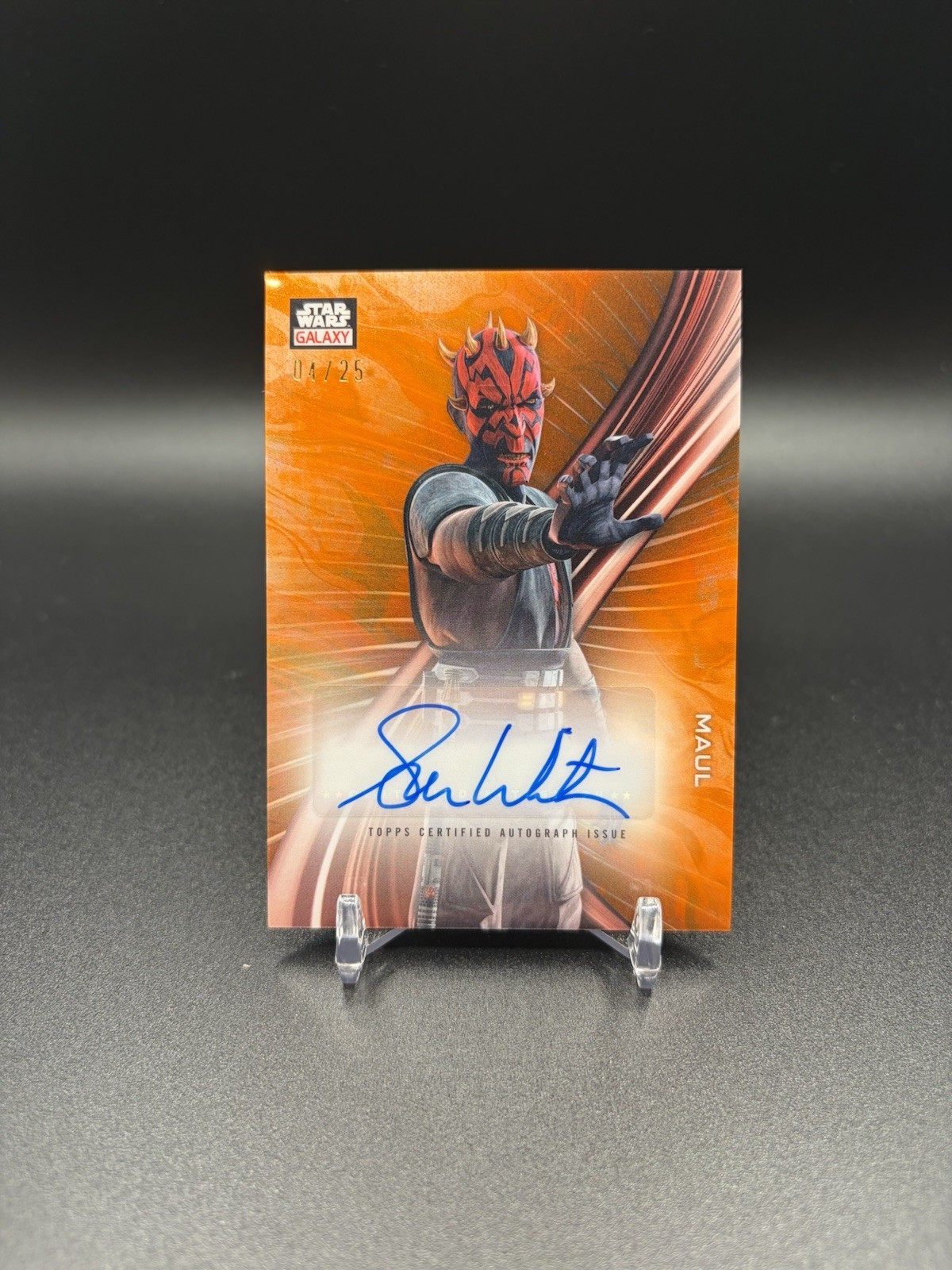 2025 Topps Star Wars Galaxy Card Maul Auto Sam Witwer /25 Orange 2025 Topps Star Wars Galaxy Card Maul Auto Sam Witwer /25 Orange