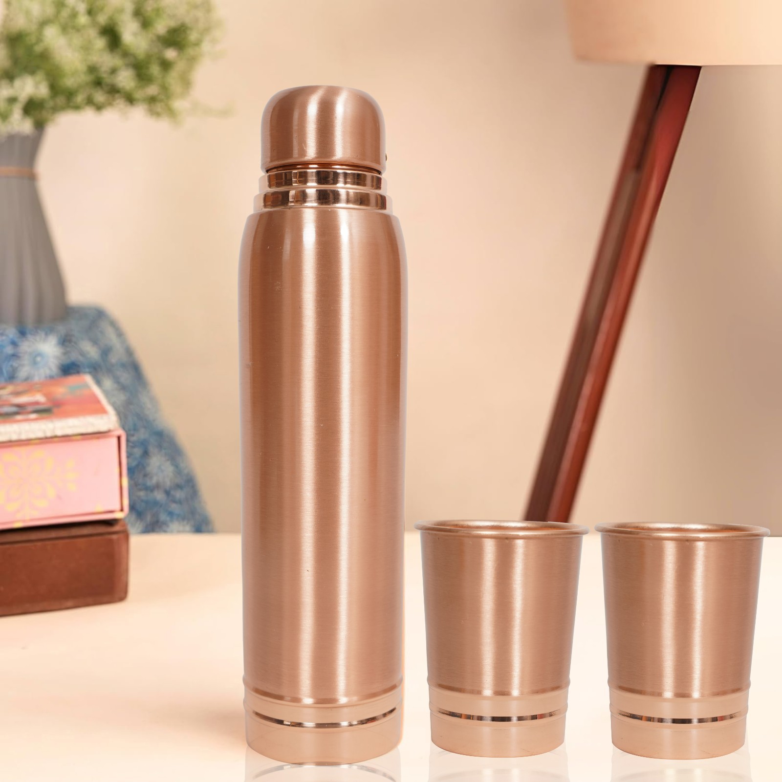 Indian Pure Copper Water Bottle. Hand Crafted Premium Quality water Bottle.