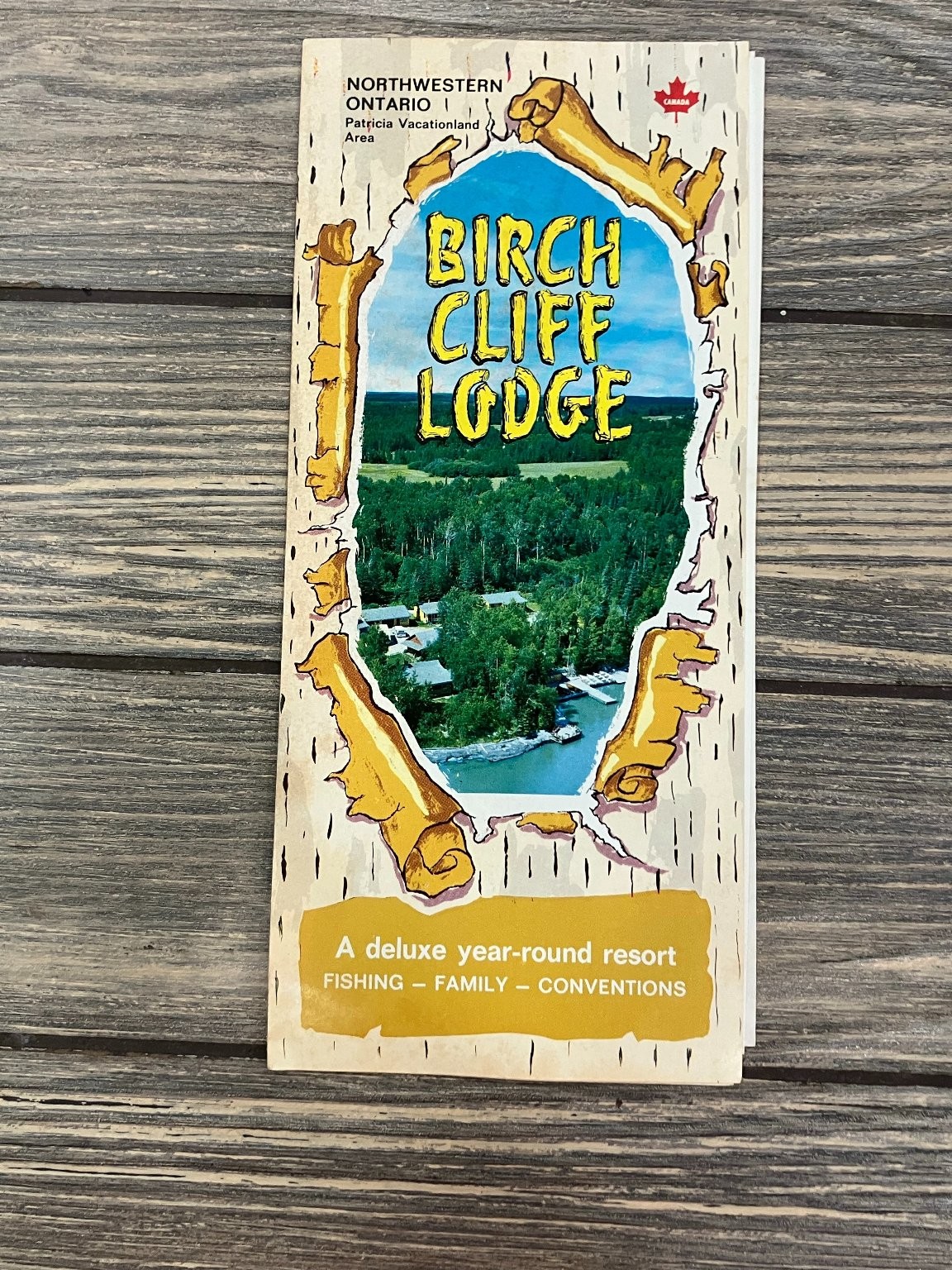 Vintage Birch Cliff Lodge Dryden Ontario Brochure Canada Travel Fishing Resort