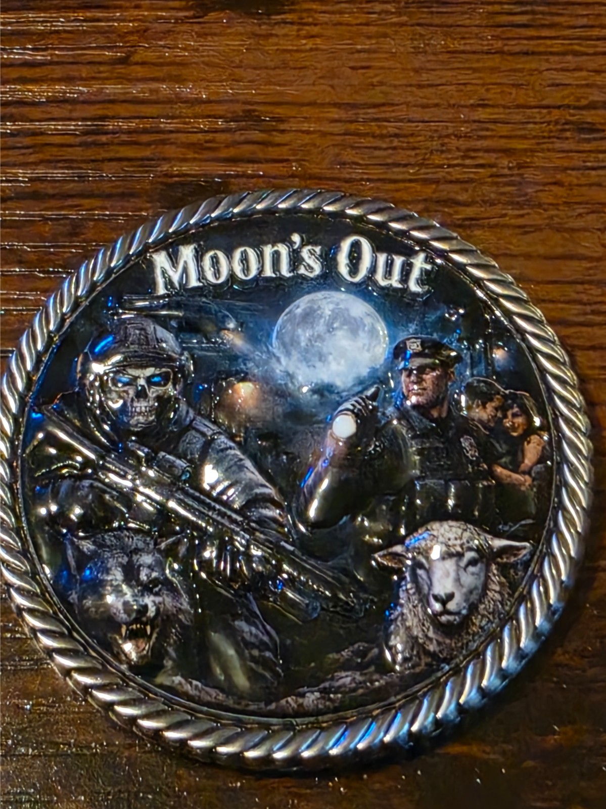 Police Night Shift - 2026 Moon's Out...Goons Out Challenge coin 2 inch