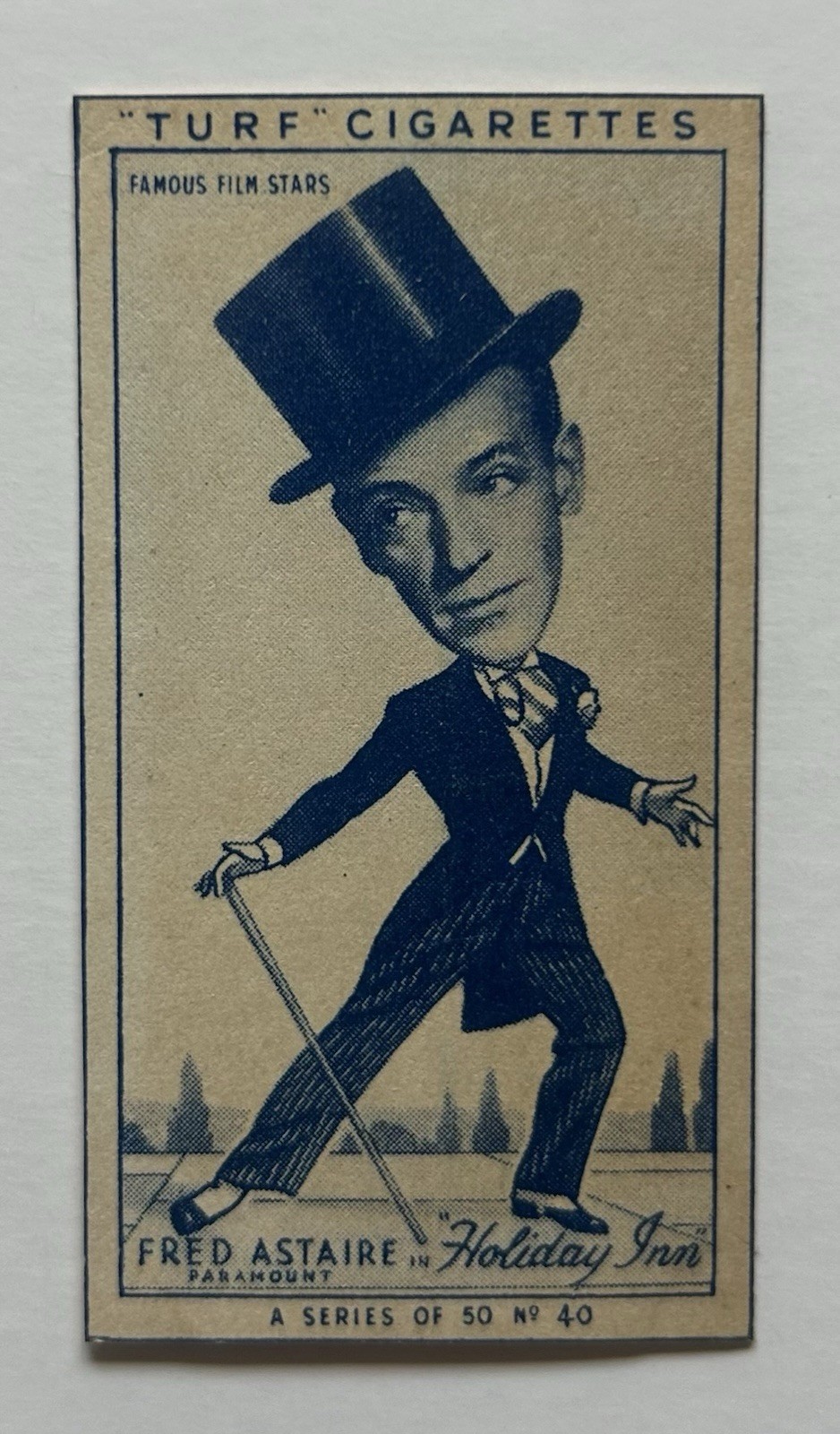 1949 Fred Astaire Carreras Famous Film Stars Turf Tobacco Card #40 CC47