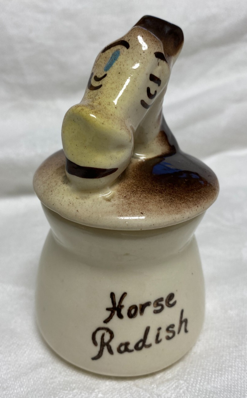 Rare Vintage 1950\'s DeForest Pixieware Horse Radish Condiment Jar