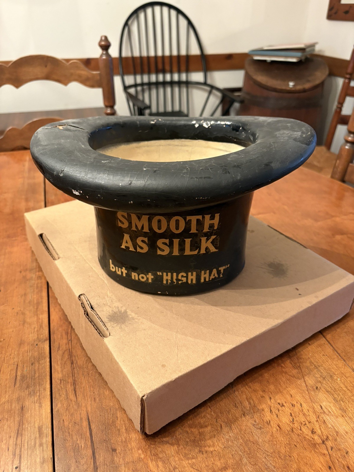 Vintage Smooth As Silk But Not High Hat Kessler Top Hat Promo Antique Display