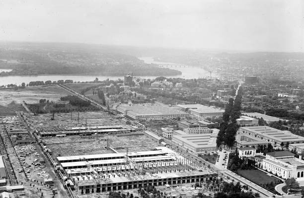 Aerial View of Washington DC Ca 1916-1919 Historic Old Photograph