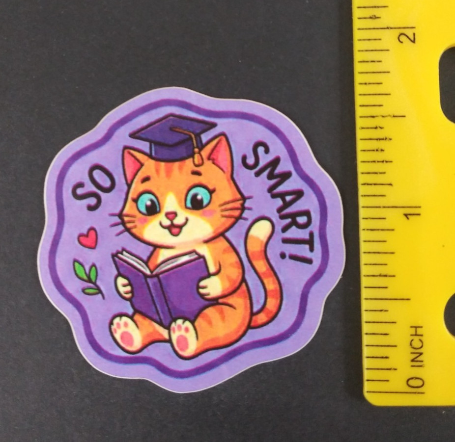 So Smart Cat Encouragement Sticker (Y)