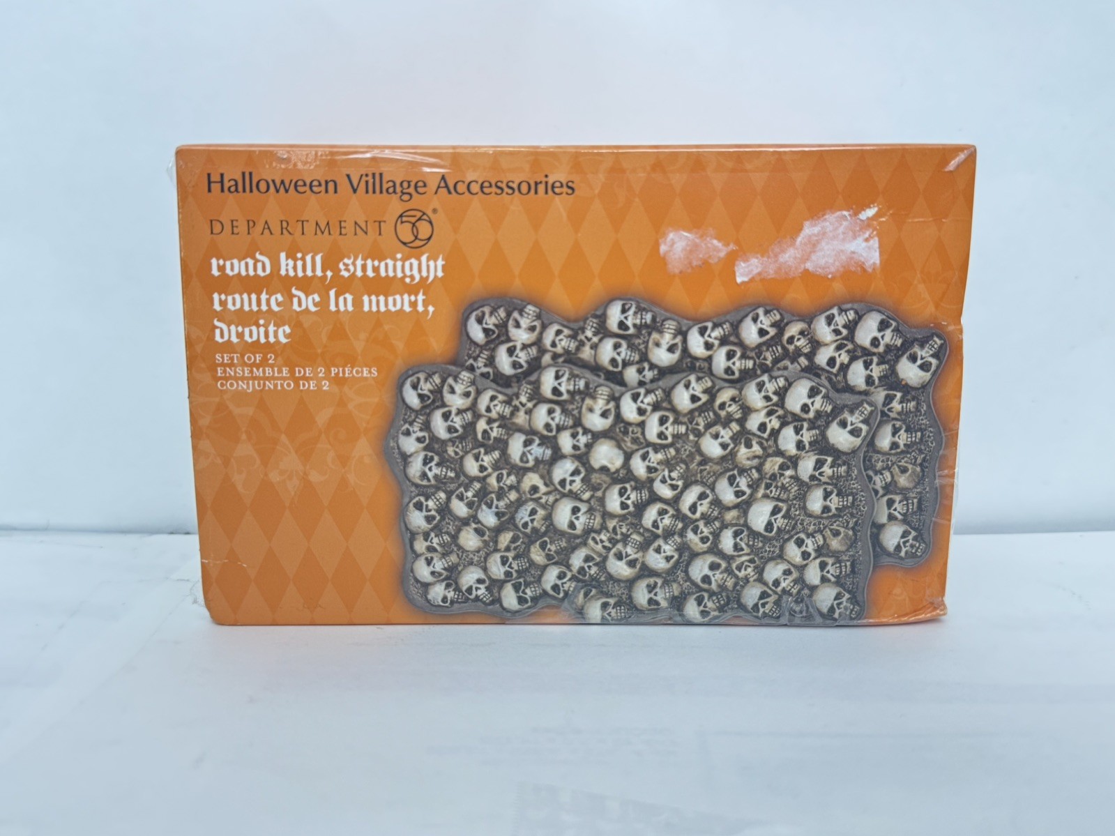Department 56 Halloween Road Kill Straight Road  2 Pieces 6010466 