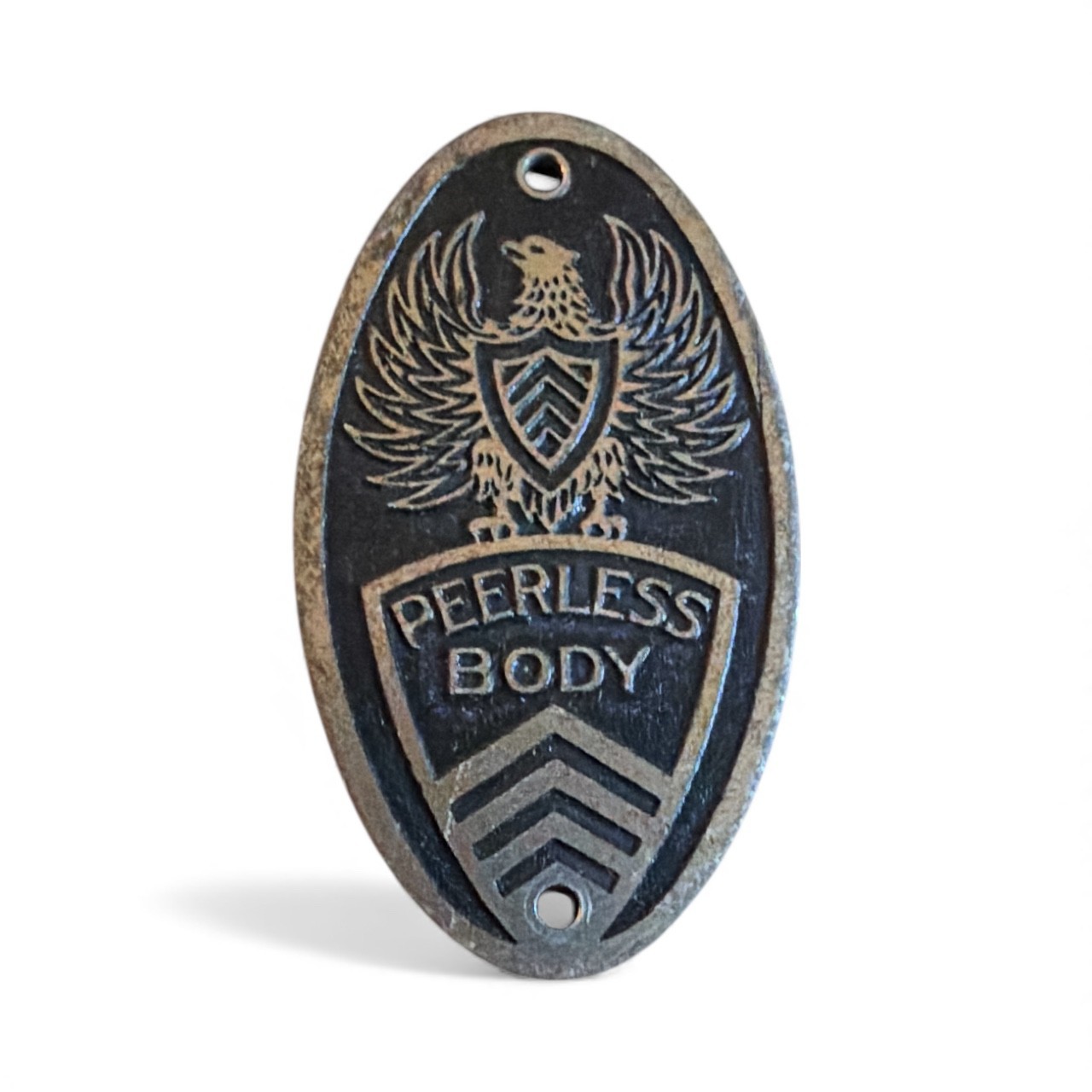 Peerless Body Tag Emblem Circa 1917-1923 Oval 1.75