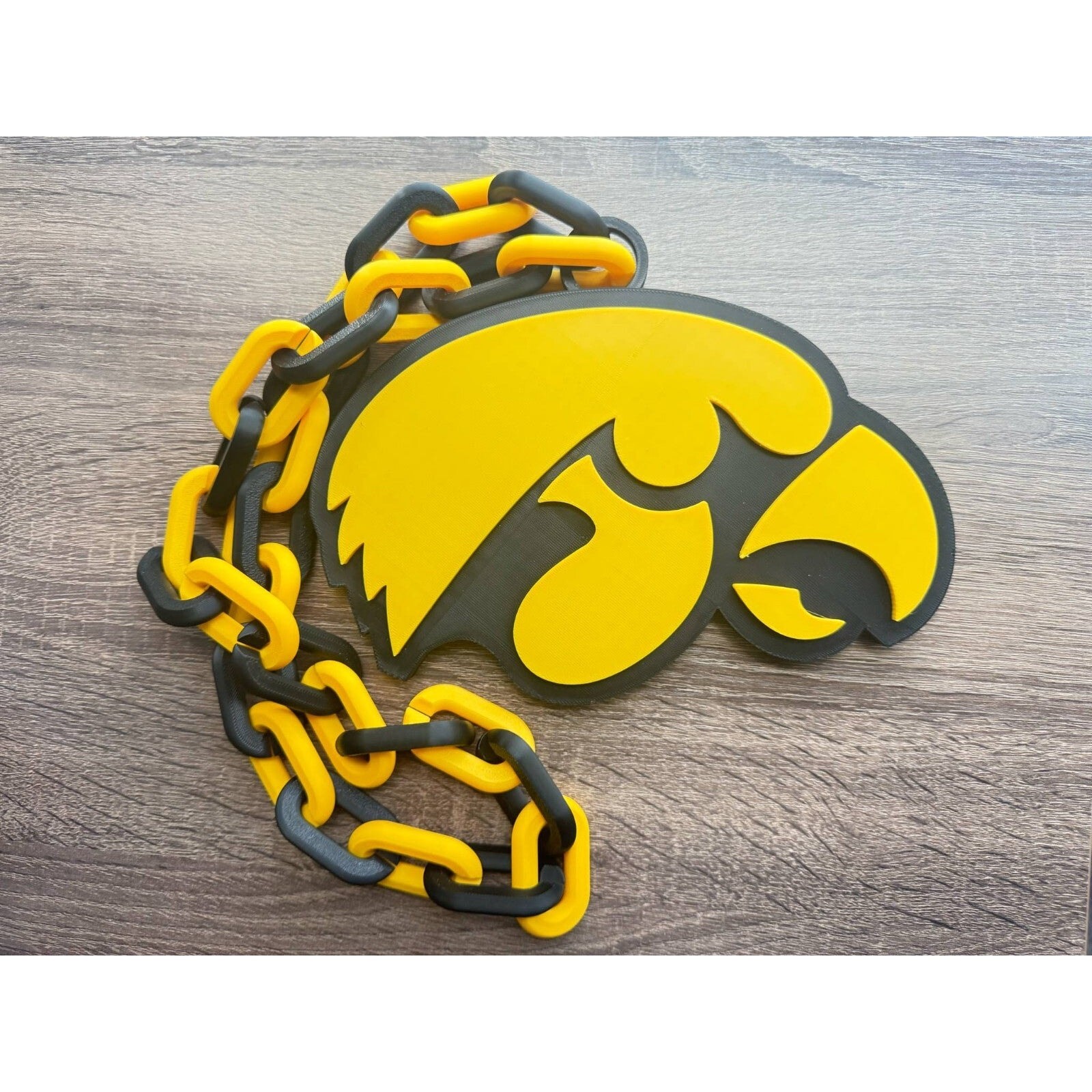 Iowa Hawkeyes Oversized Necklace, Hype Chain Chain [Made To Order]