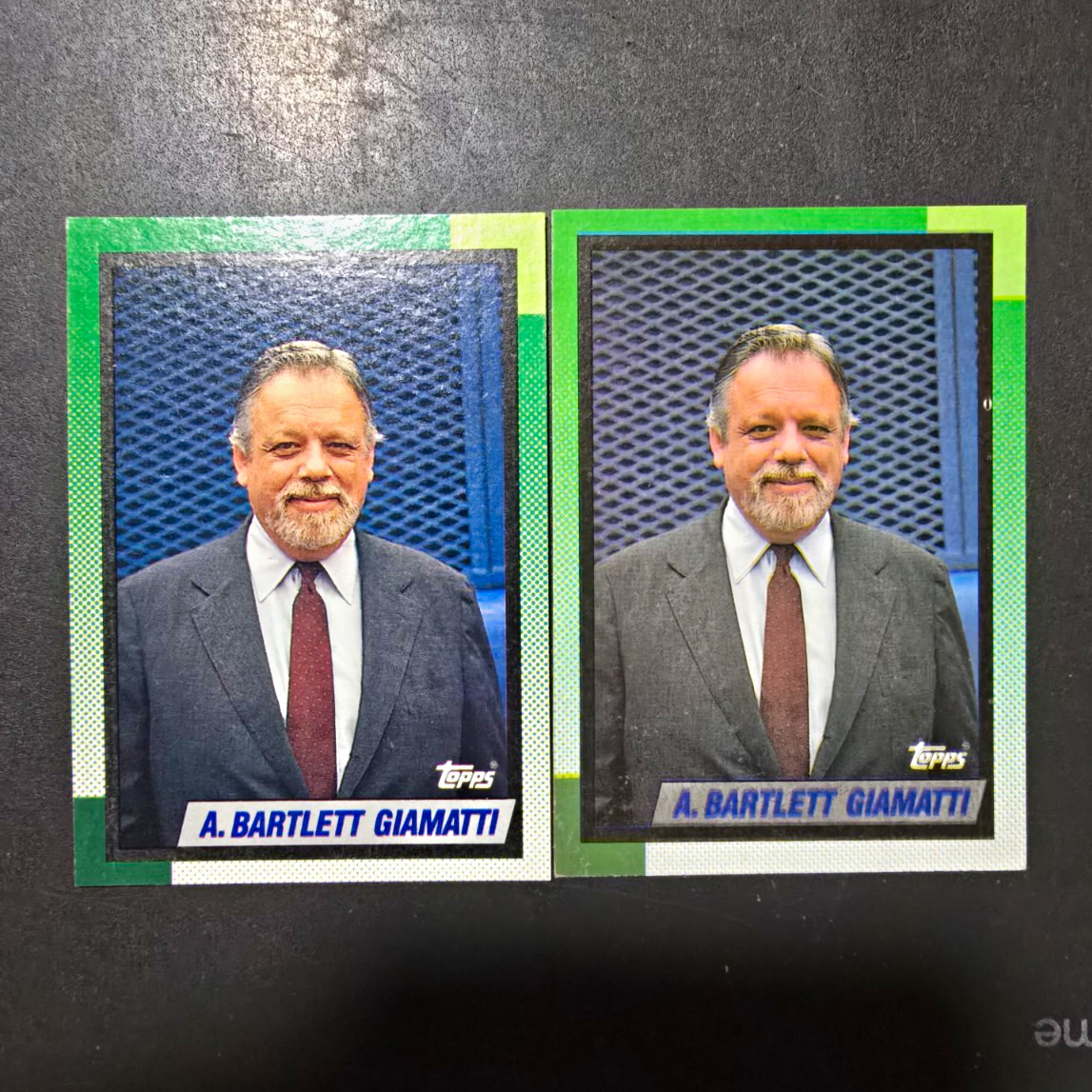 1990 Topps A. Bartlett Giamatti/ A. Bartlett Giamatti  error.