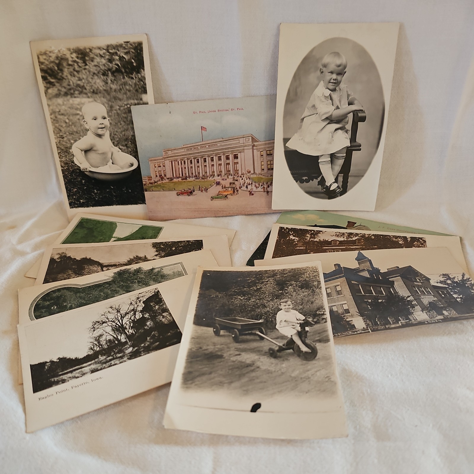 Lot Of 11 Ephemera Real Photo Postcards Fayette Sumner Iowa Midwest North-Iowa