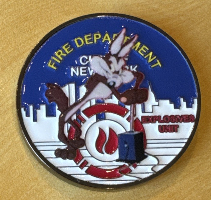 Fire Department Of New York FDNY Explosive Unit Wyle E. Coyote Challenge Coin