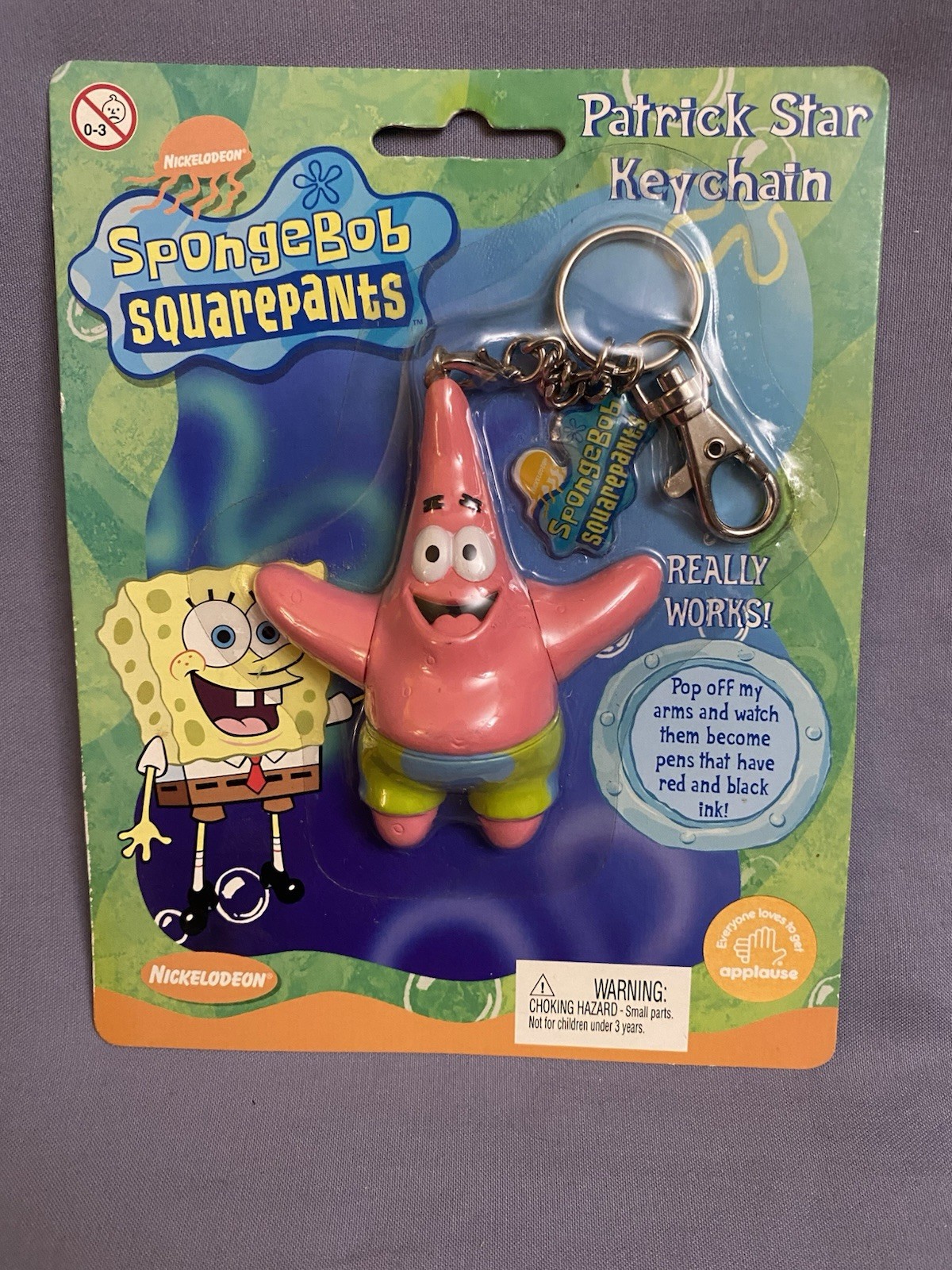 NEW Vintage 2003 Nickelodeon Patrick from SpongeBob SquarePants Keychain NEW Vintage 2003 Nickelodeon Patrick from SpongeBob SquarePants Keychain