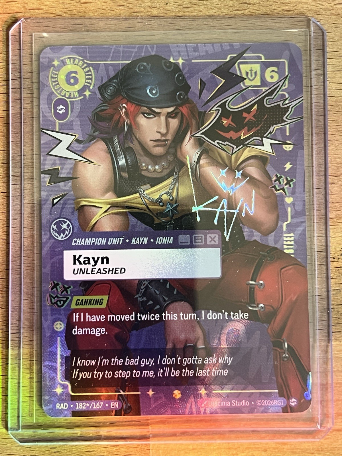 SIGNATURE Riftbound League of Legends Radiance Kayn 182*/167 2026 Holofoil