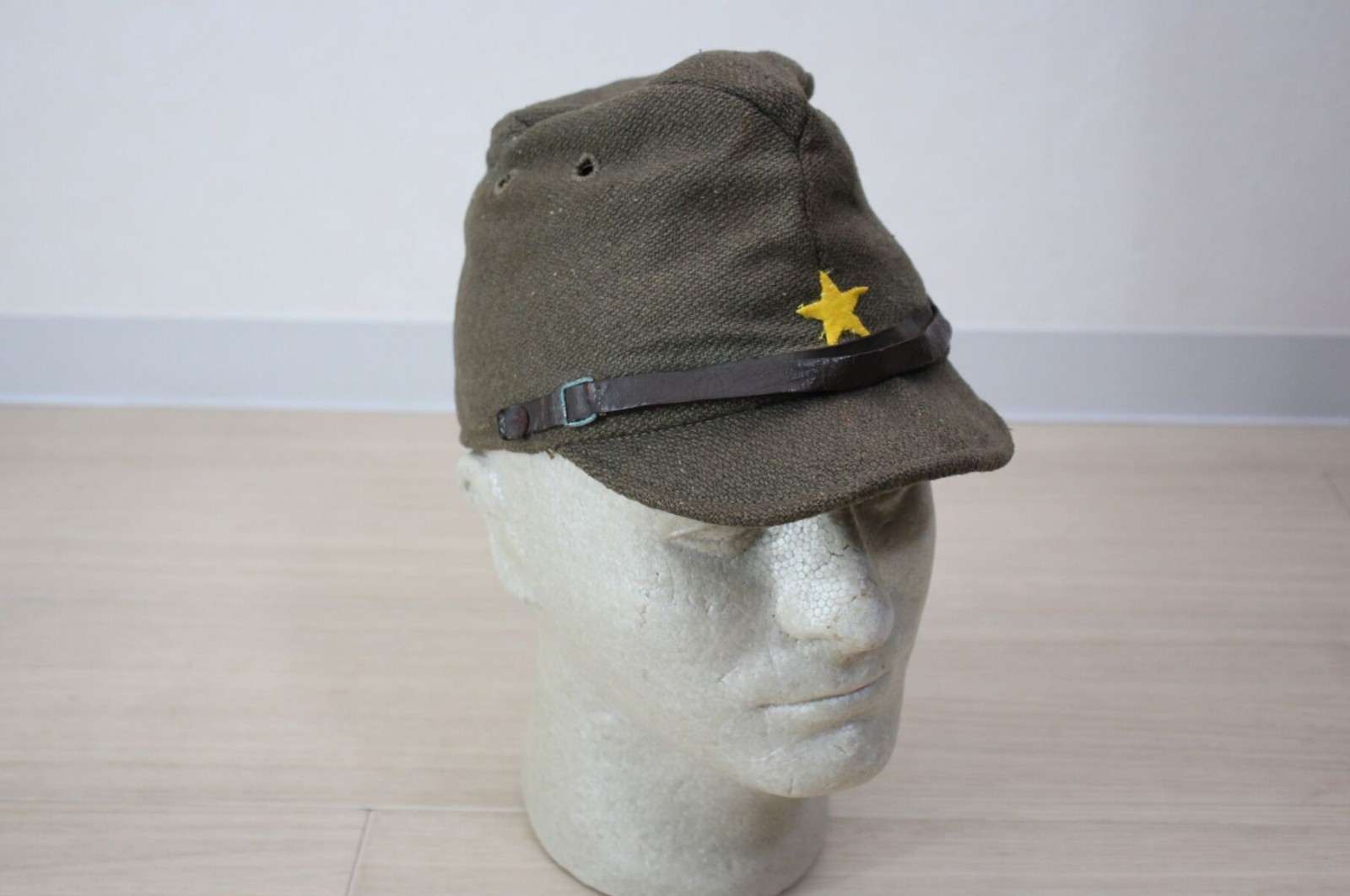 WWII Japanese Army Soldier Field Cap 1944 Osaka Depot Aoki Fukusuke Size M  O67