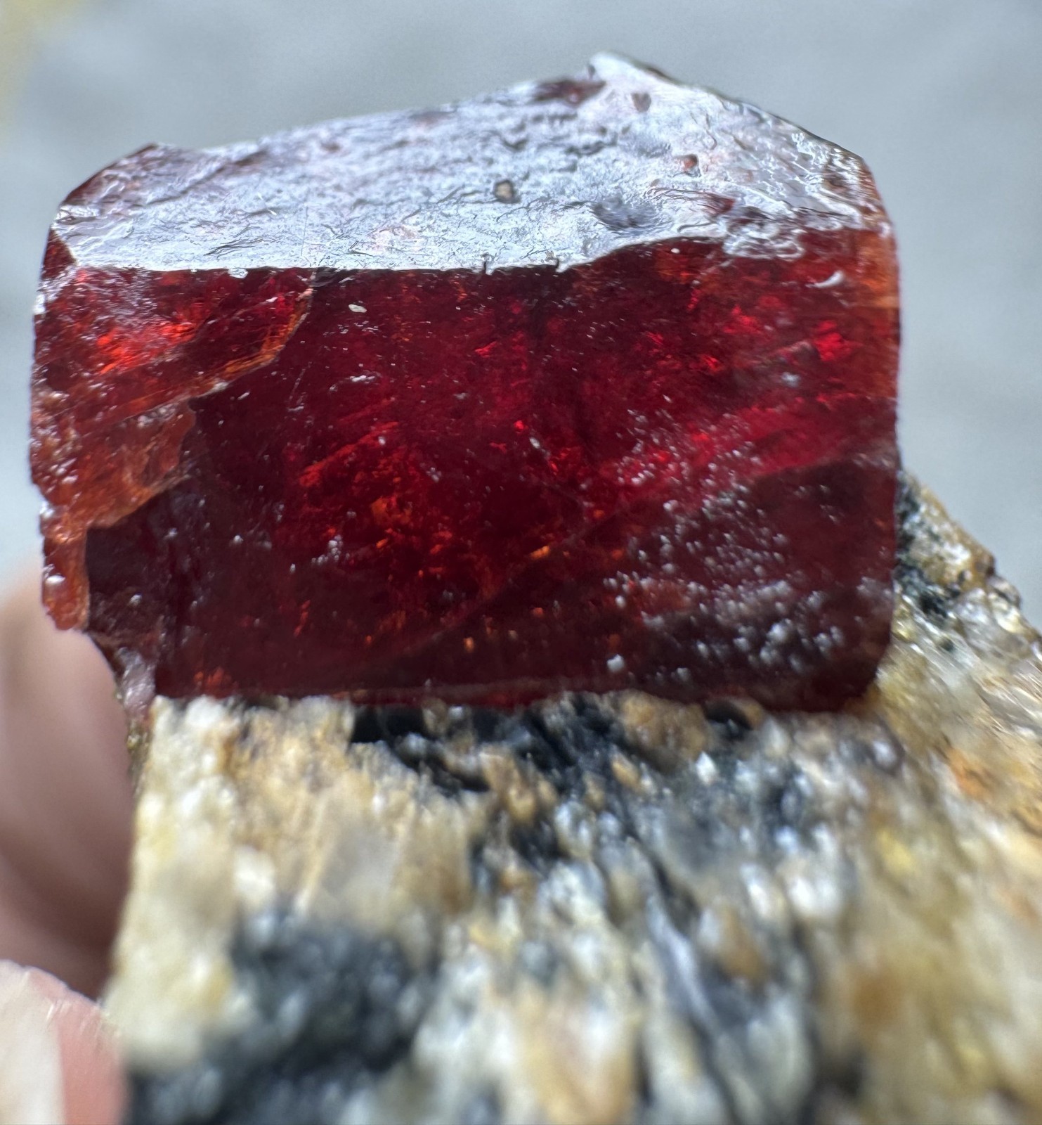75 Ct  AmazingNatural Hot Red Zircon Specimen From Skardu Pakistan