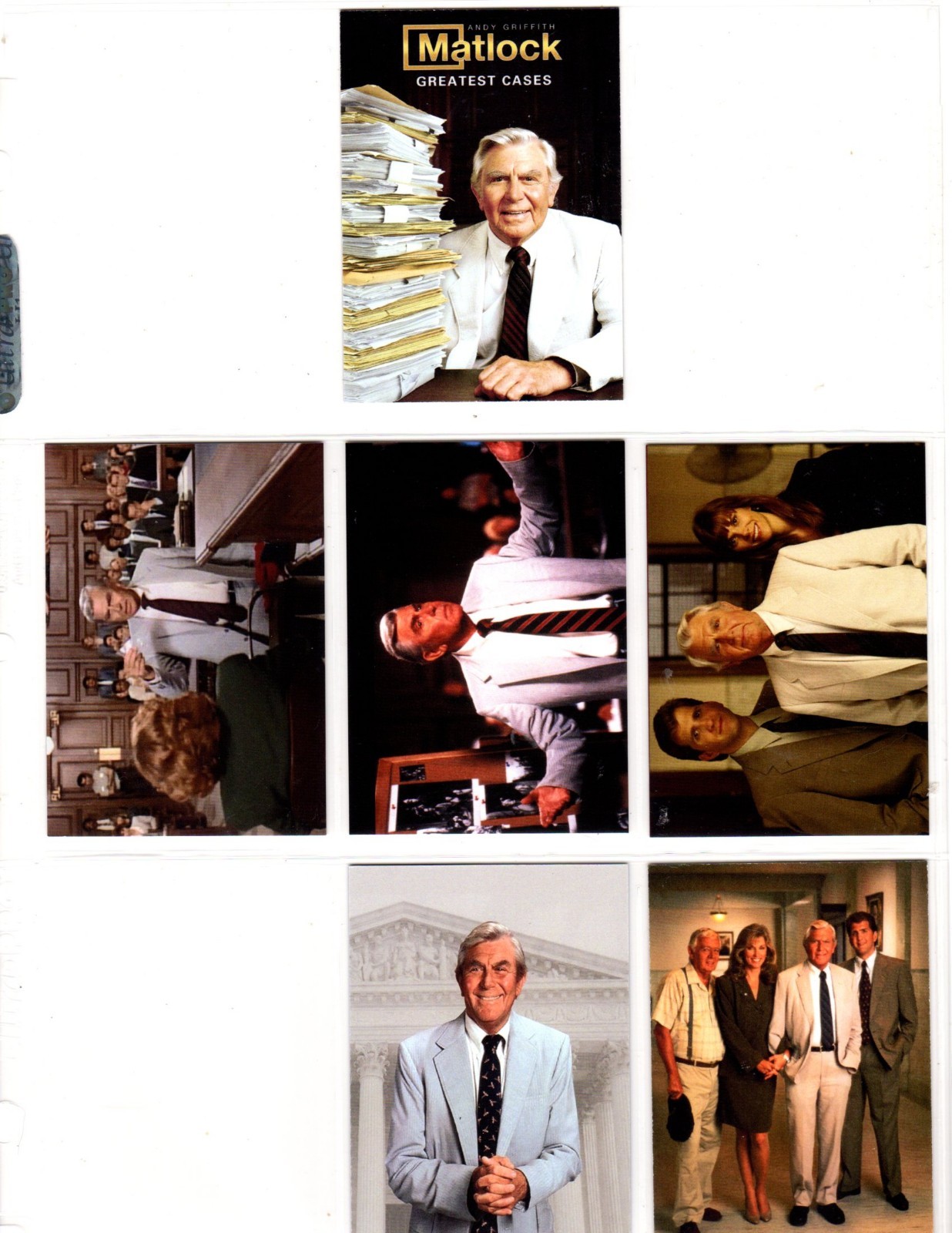 MATLOCK    TV SHOW   CUSTOM  NOVELTY TRADING CARD 6 CARDS   SET