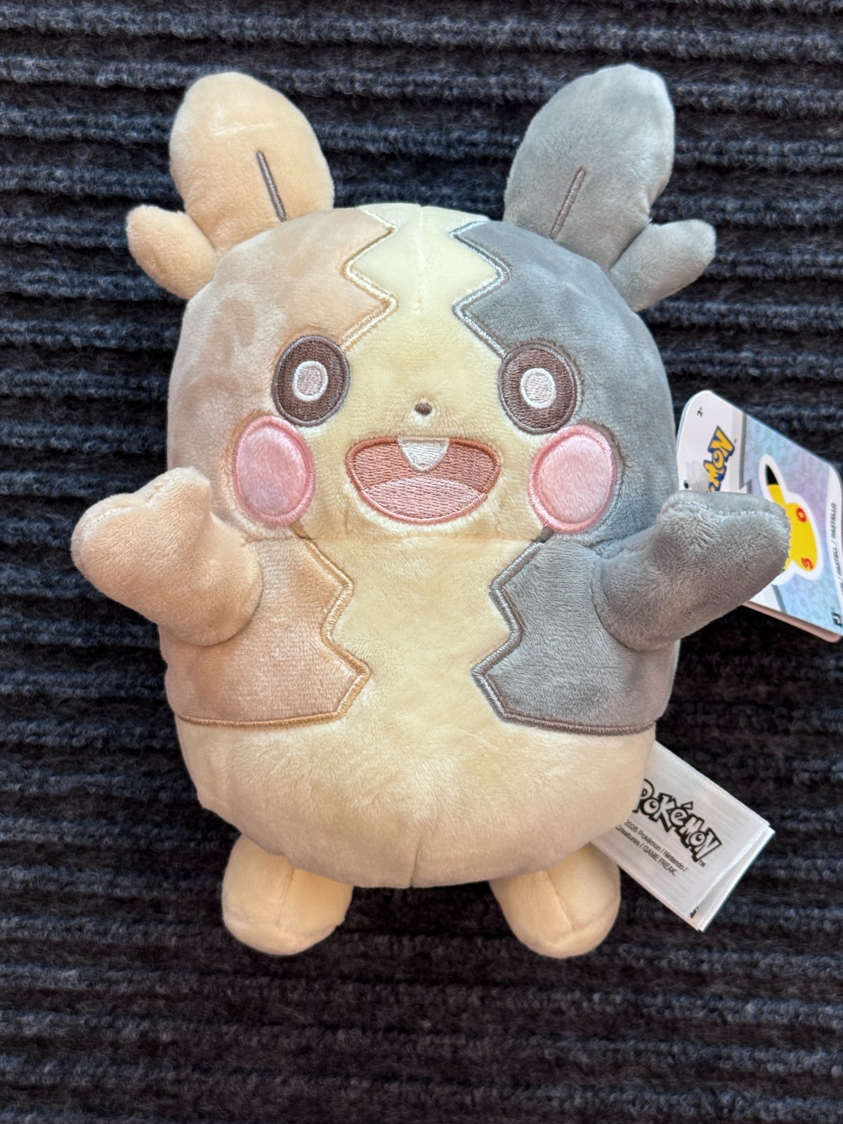 Pokemon 30th Celebration Pastel Morpeko Plush 8 Inch Jazwares NWT Full Belly