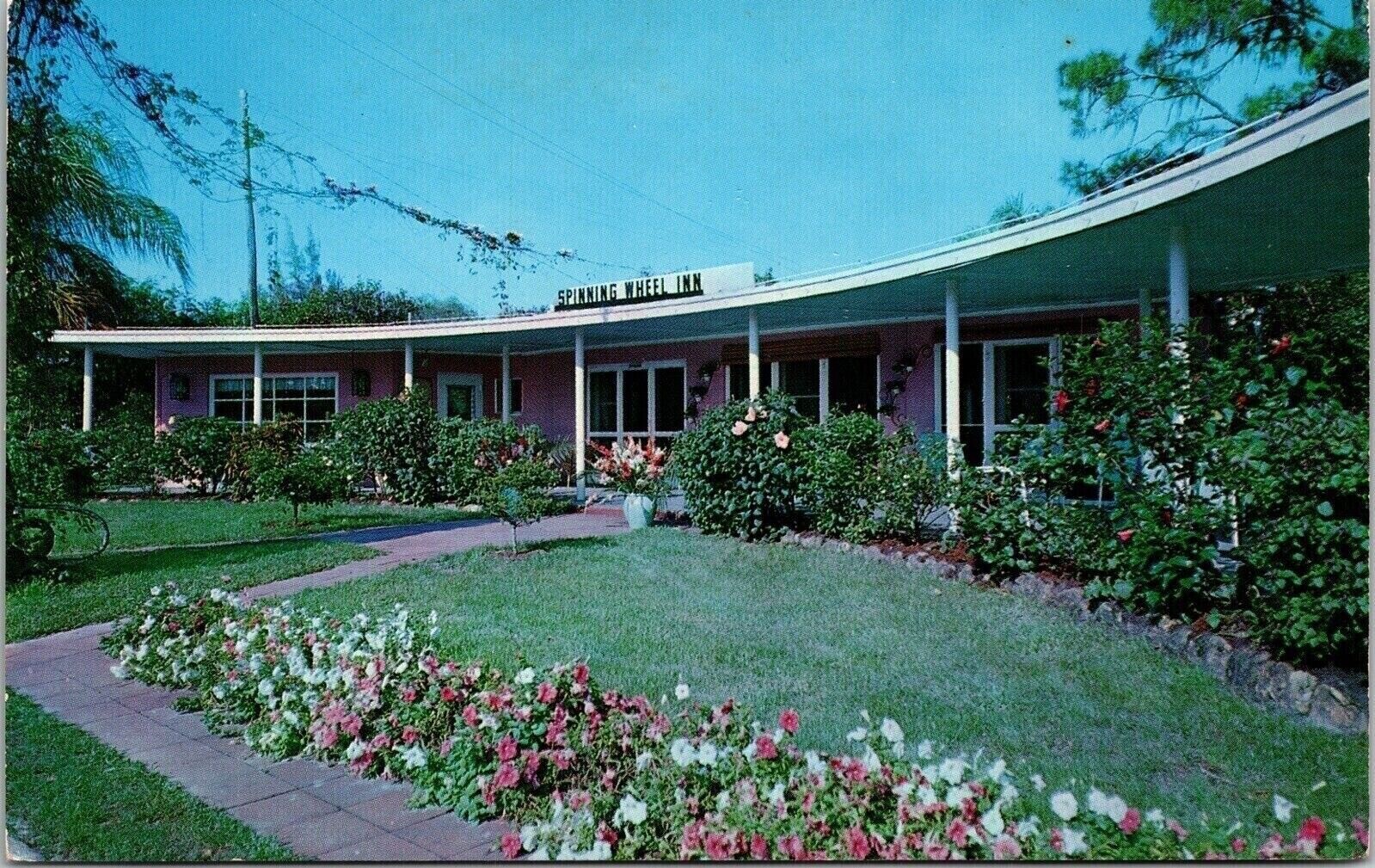 Spinning Wheel Inn Sarasota Florida FL Postcard VTG UNP Koppel Vintage Unused