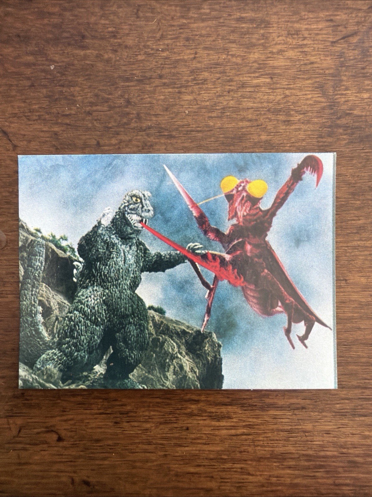 1980 Yamakatsu Godzilla vs Kamacuras Mini Card Japanese Toho Kaiju Vintage NM