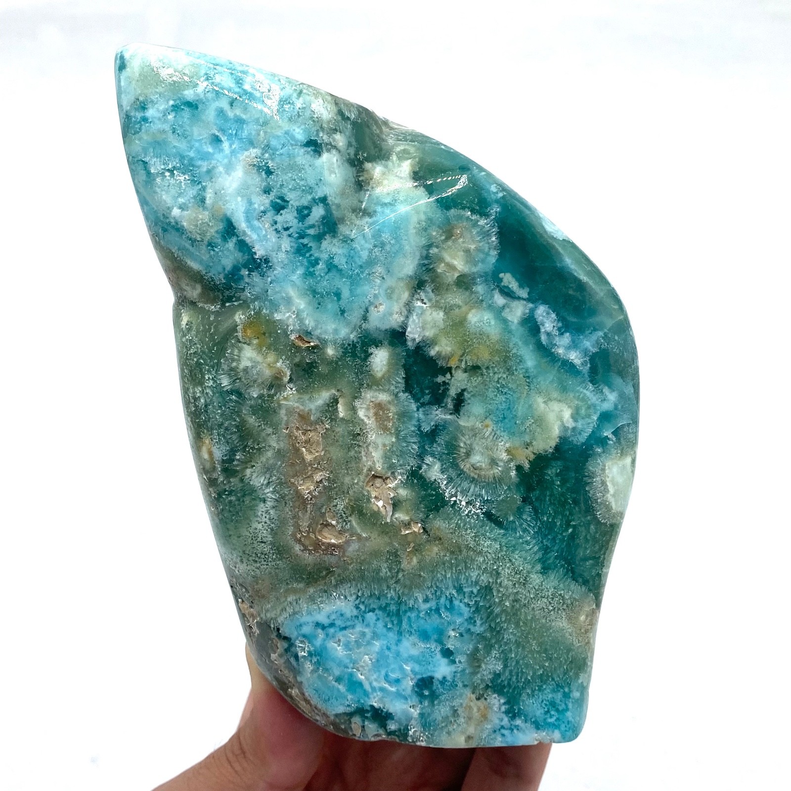 844 Gram Polished Free Form Smithsonite From Afghanistan