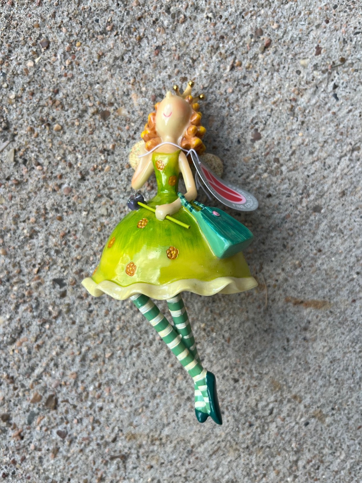 Lot of 8 Delton Corp 6 inch Fariy Princess Resin Home Decor, Lime PLUS FREE GIFT