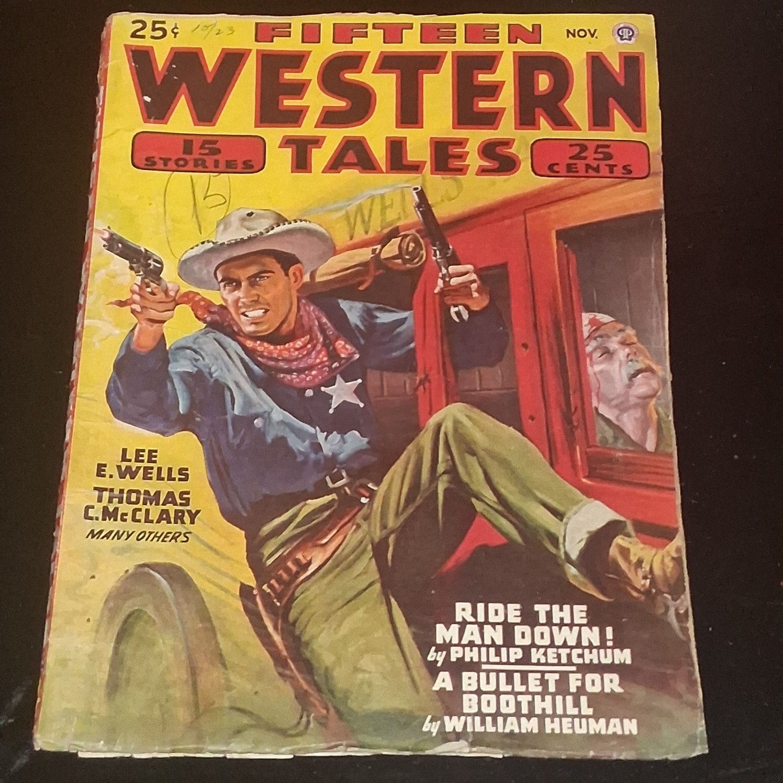 Fifteen Western Tales (Nov 1946) - Solid Spine, Great Vintage Ad, Philip Ketchum
