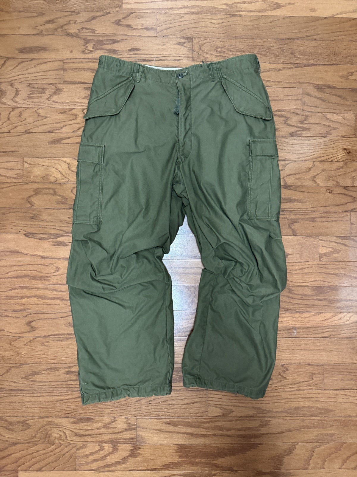 VTG 70s M65 Pants OG 107 Cold Weather Vietnam Sateen Trousers Large
