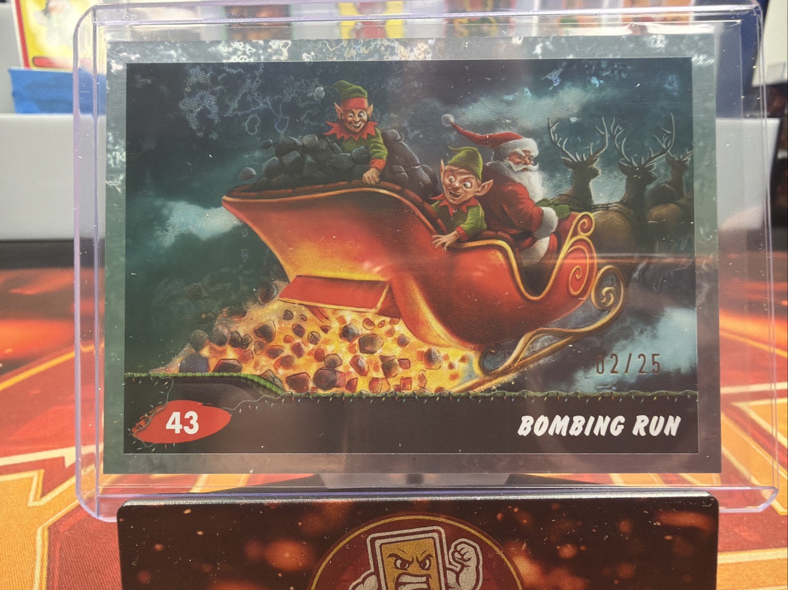 2026 Topps Mars Attacks Christmas BOMBING RUN Candy Cane /25  #43