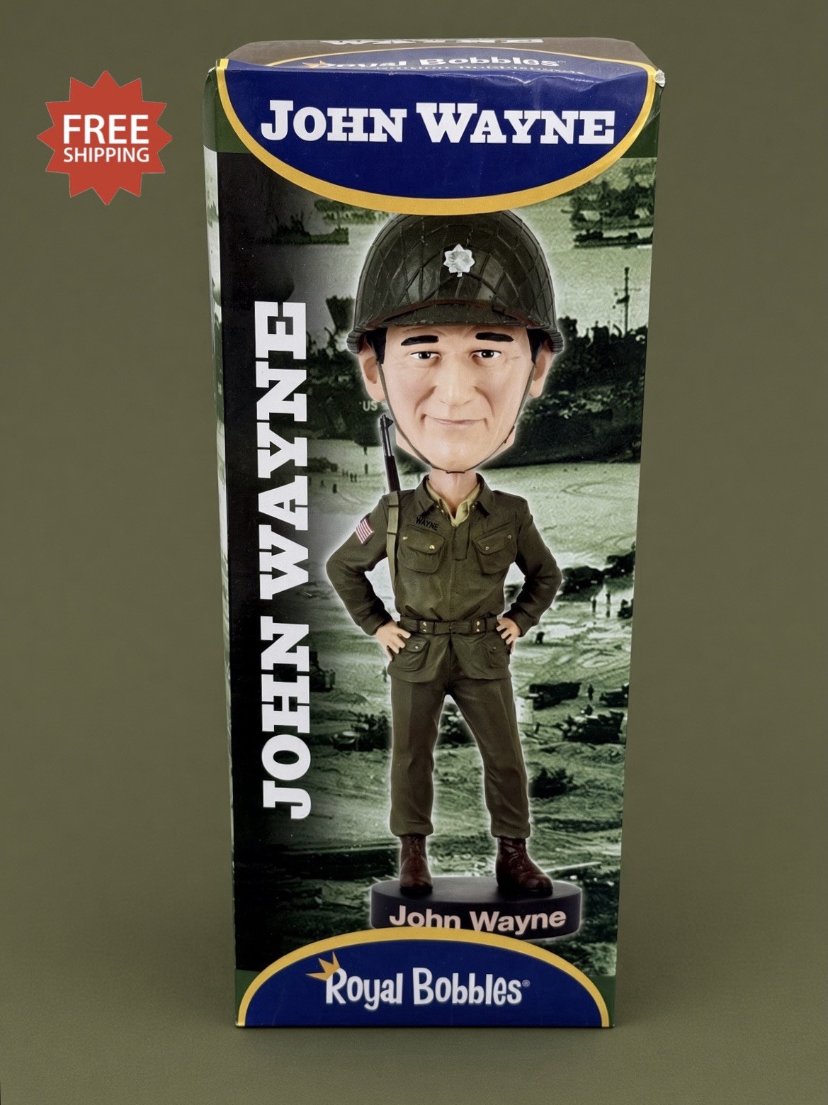 Limited Edition John Wayne WWII Bobblehead by Royal Bobbles - New In The Box