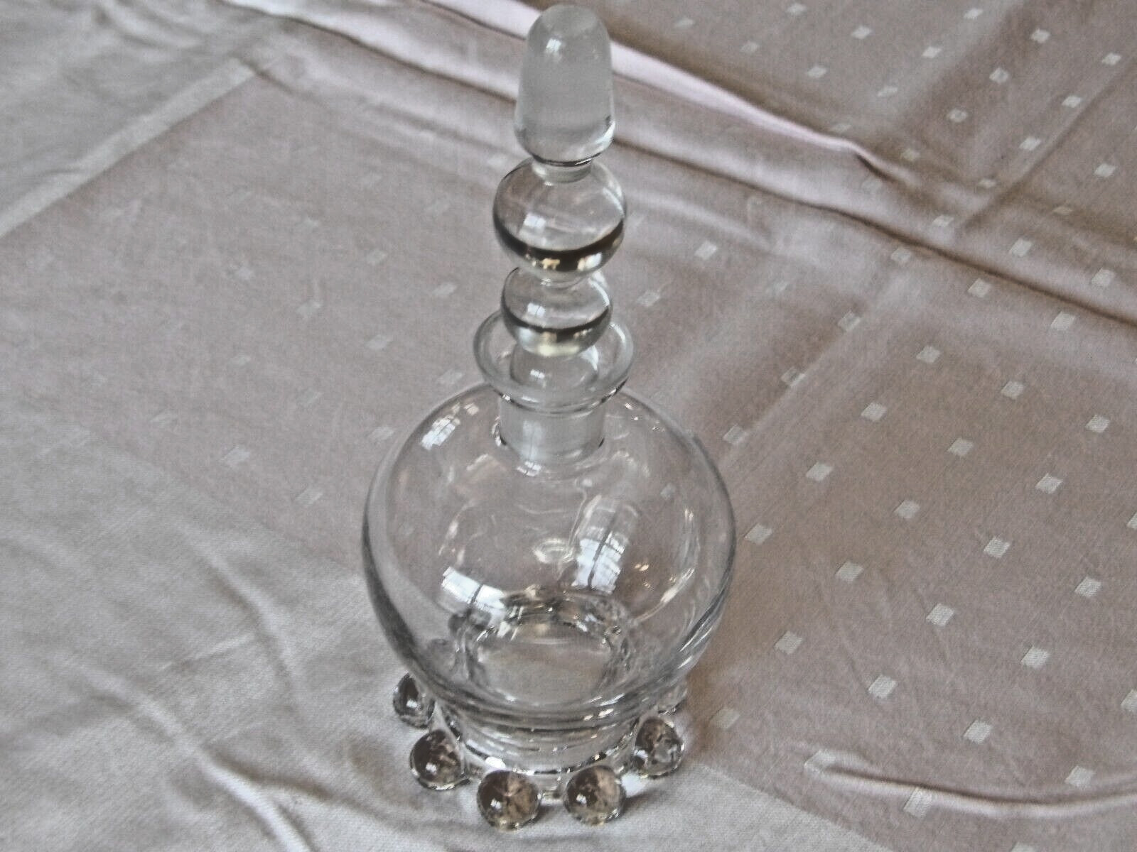 Vintage Imperial Candlewick Cologne Bottle Beaded