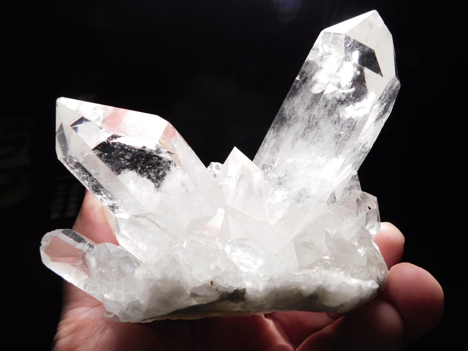 wOw Larger Super Translucent QUARTZ Crystal CLUSTER From Brazil 658gr