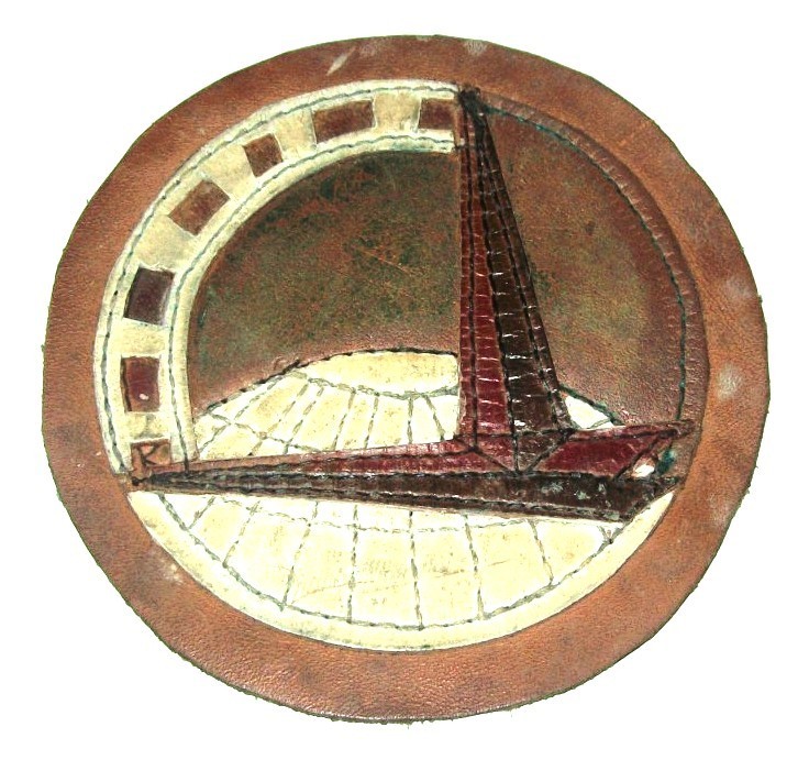 ORIGINAL LARGE LEATHER WW2 CBI THEATER MADE AAF TRANSPORT COMMAND JACKET PATCH