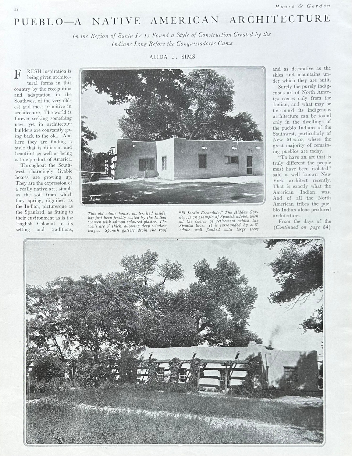 Pueblo Homes 1922 El Jardin Escondido Dr Peters Albuquerque Davey Santa Fe