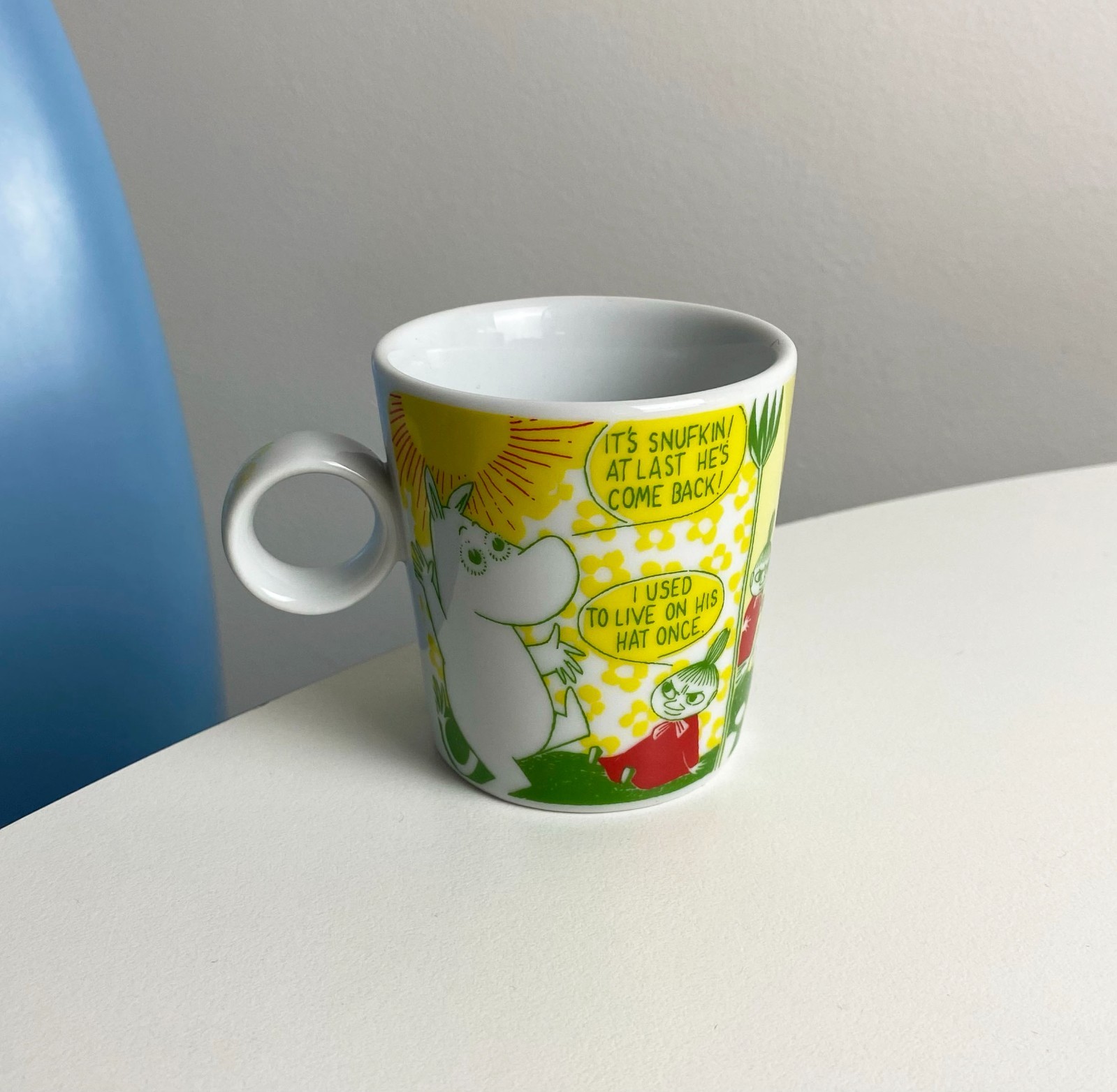 Moomin Small Ceramic Coffee Mug Unique Handle Little My & Moomintroll