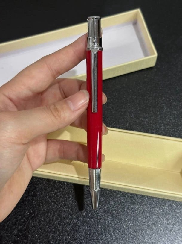 Rolex Oyster Ballpoint Pen Red Ruby Luxury VIP Gift Full Box Pouch NIB