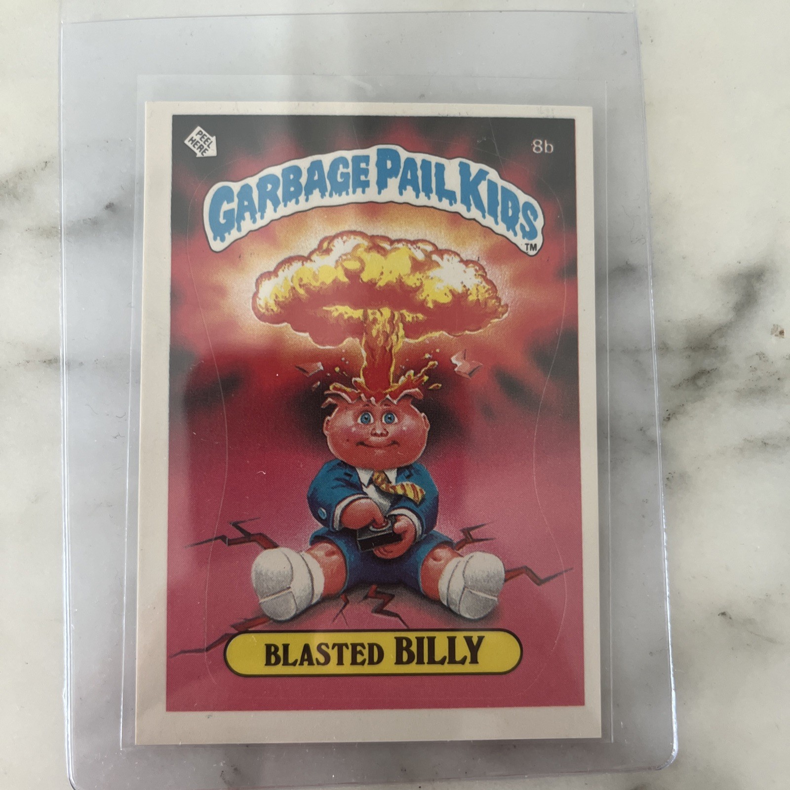 1985 Topps Garbage Pail Kids GPK OS1 #8b Blasted Billy 1st os1 GLOSSY pack fresh
