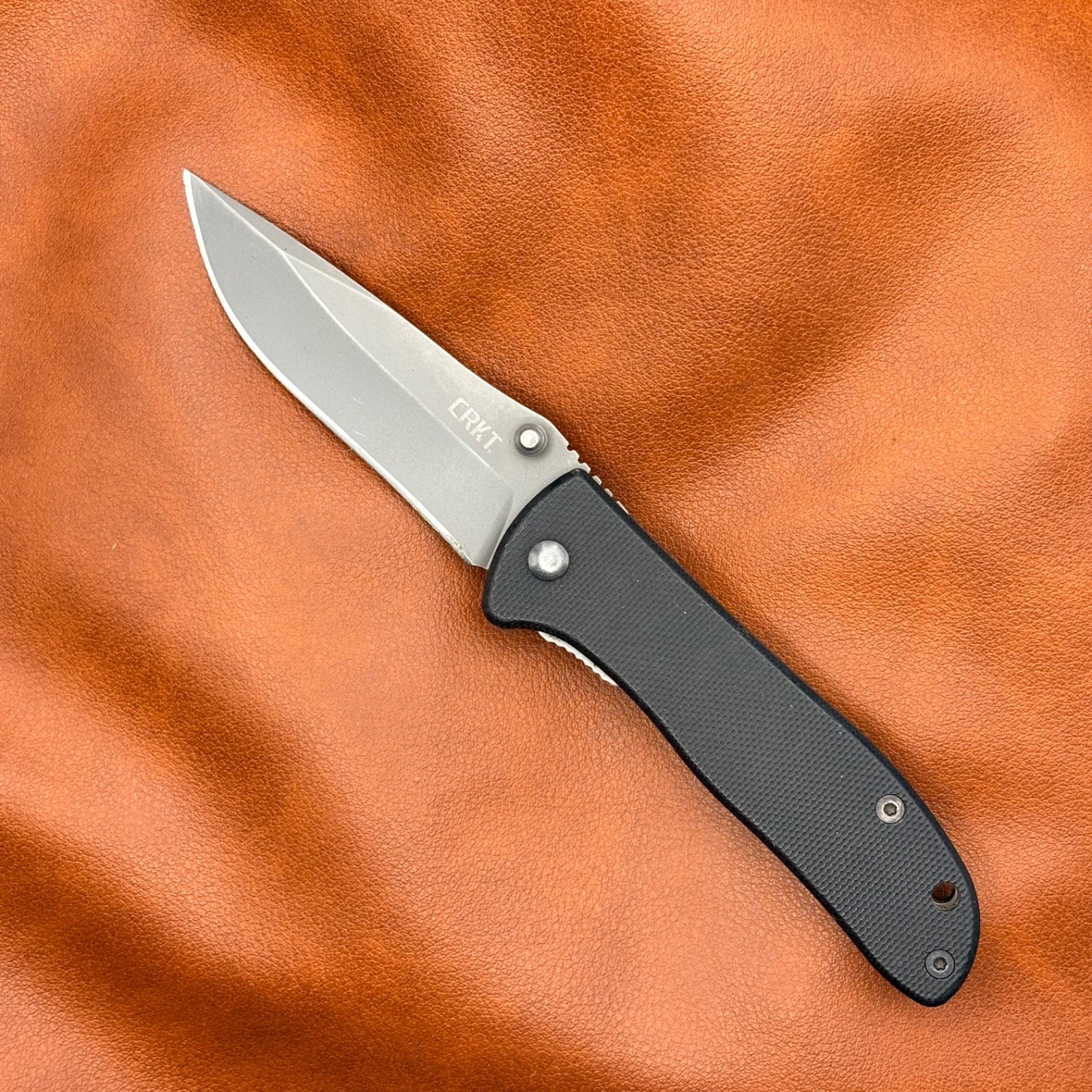 CRKT ~Drifter~  Folding Pocket Knife Plain Edge with Belt Clip
