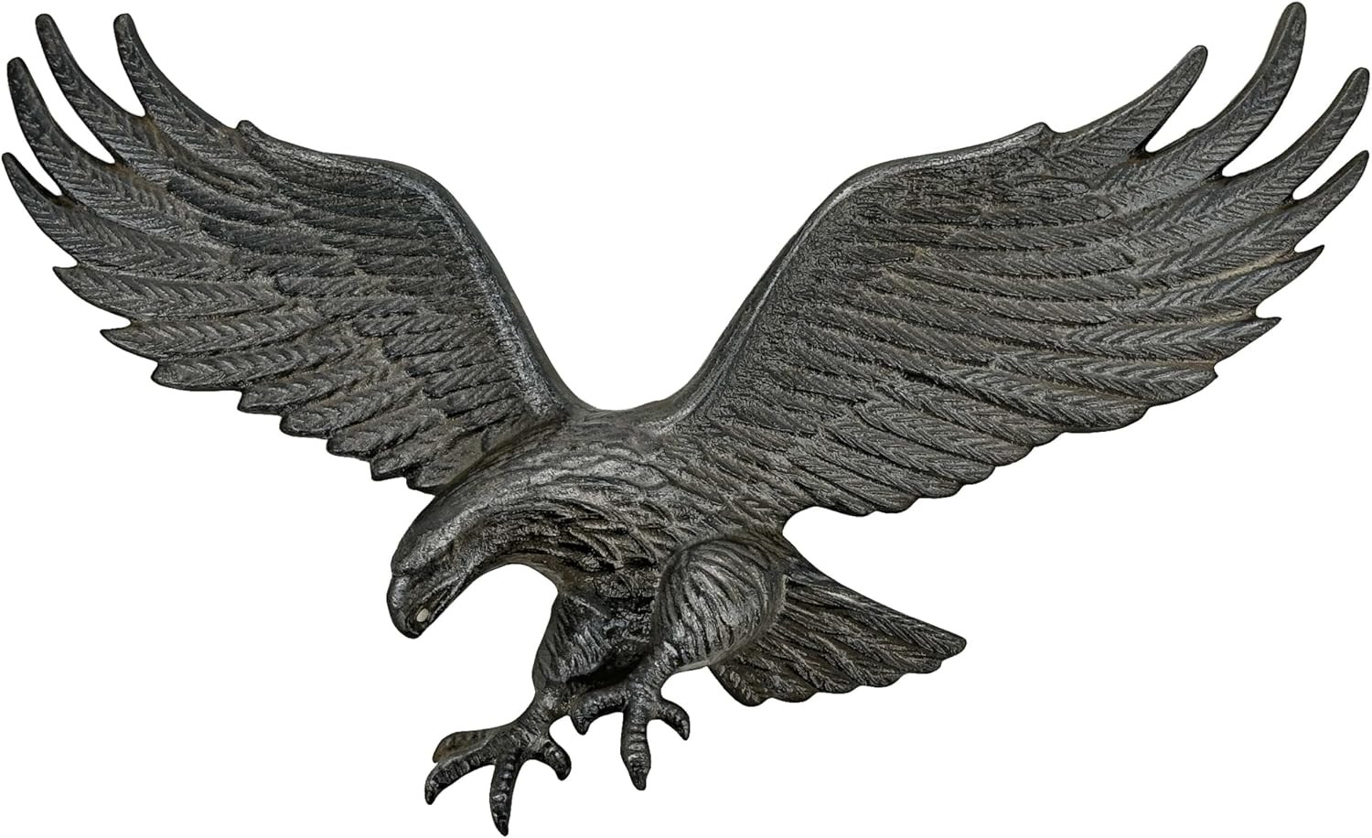 Metal Eagle Wall Decor – Cast Iron Patriotic Decoration Wall Art for Outdoor & I