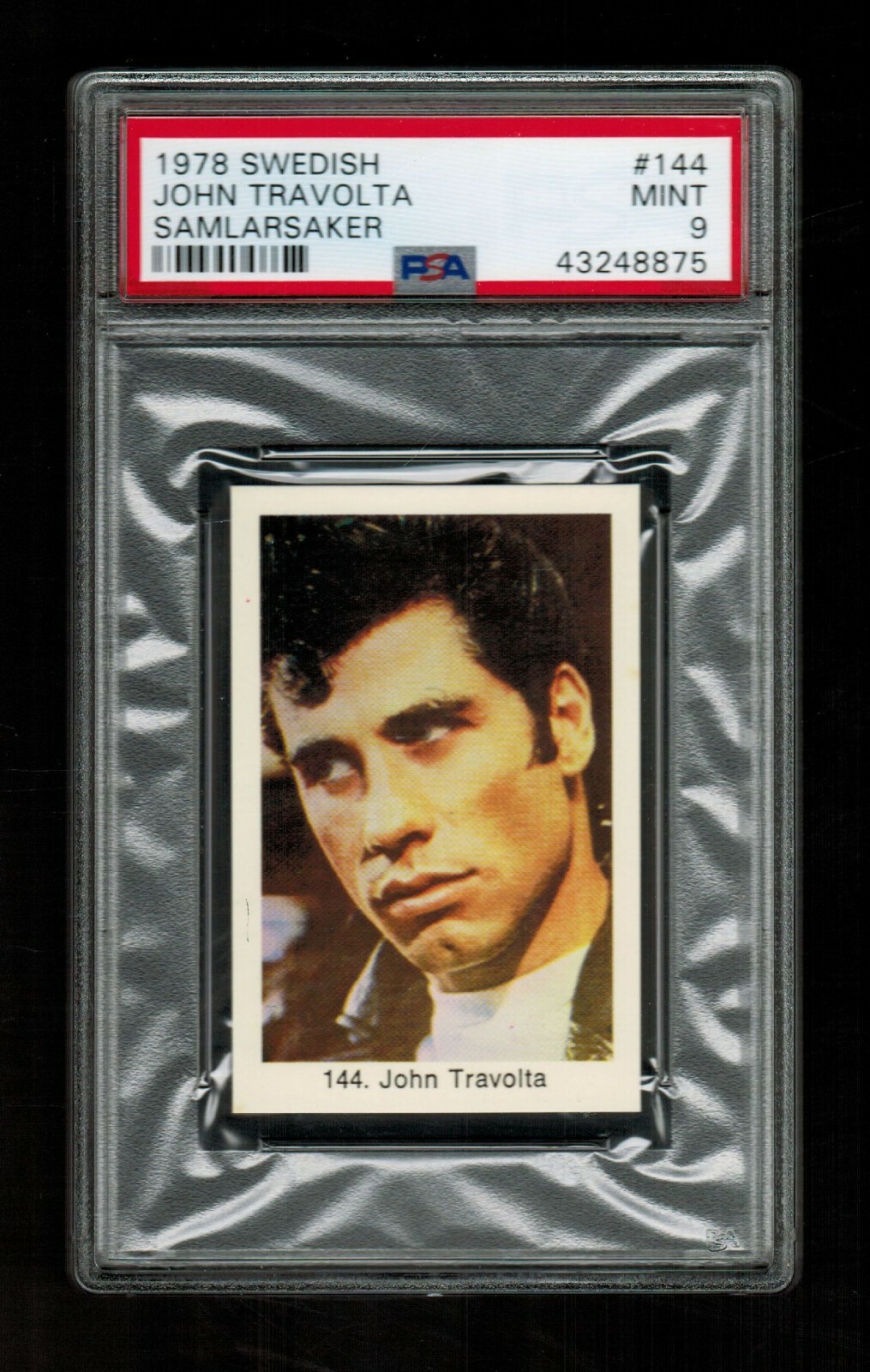 PSA 9 JOHN TRAVOLTA in GREASE 1978 Swedish Card #144 HIGHEST EVER GRADED