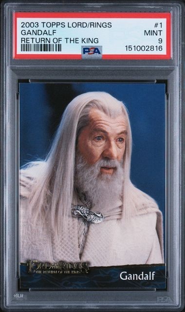 2003 Topps Lord of the Rings Return of the King Gandalf #1 PSA 9