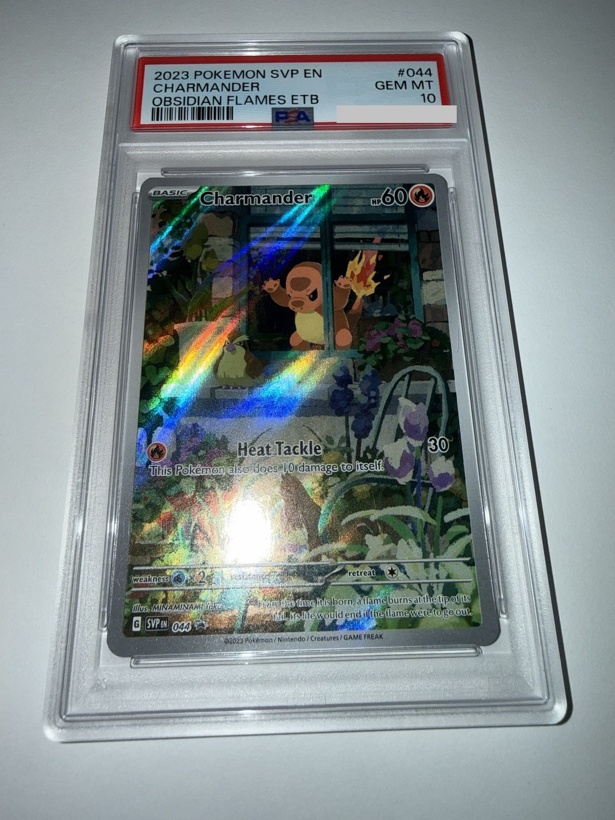 2023 POKEMON SVP EN-SV PROMO #44 CHARMANDER OBSIDIAN FLAMES ETB PSA 10