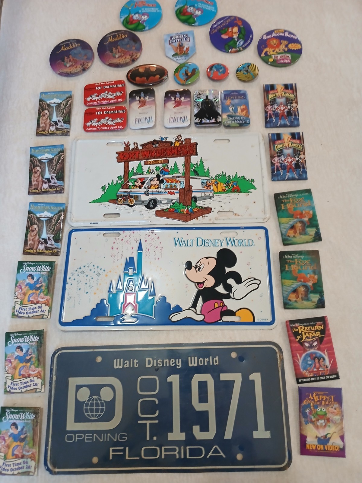 Vintage Walt Disney Lot. 32pcs. Holy Grail of Disney License Plates 
