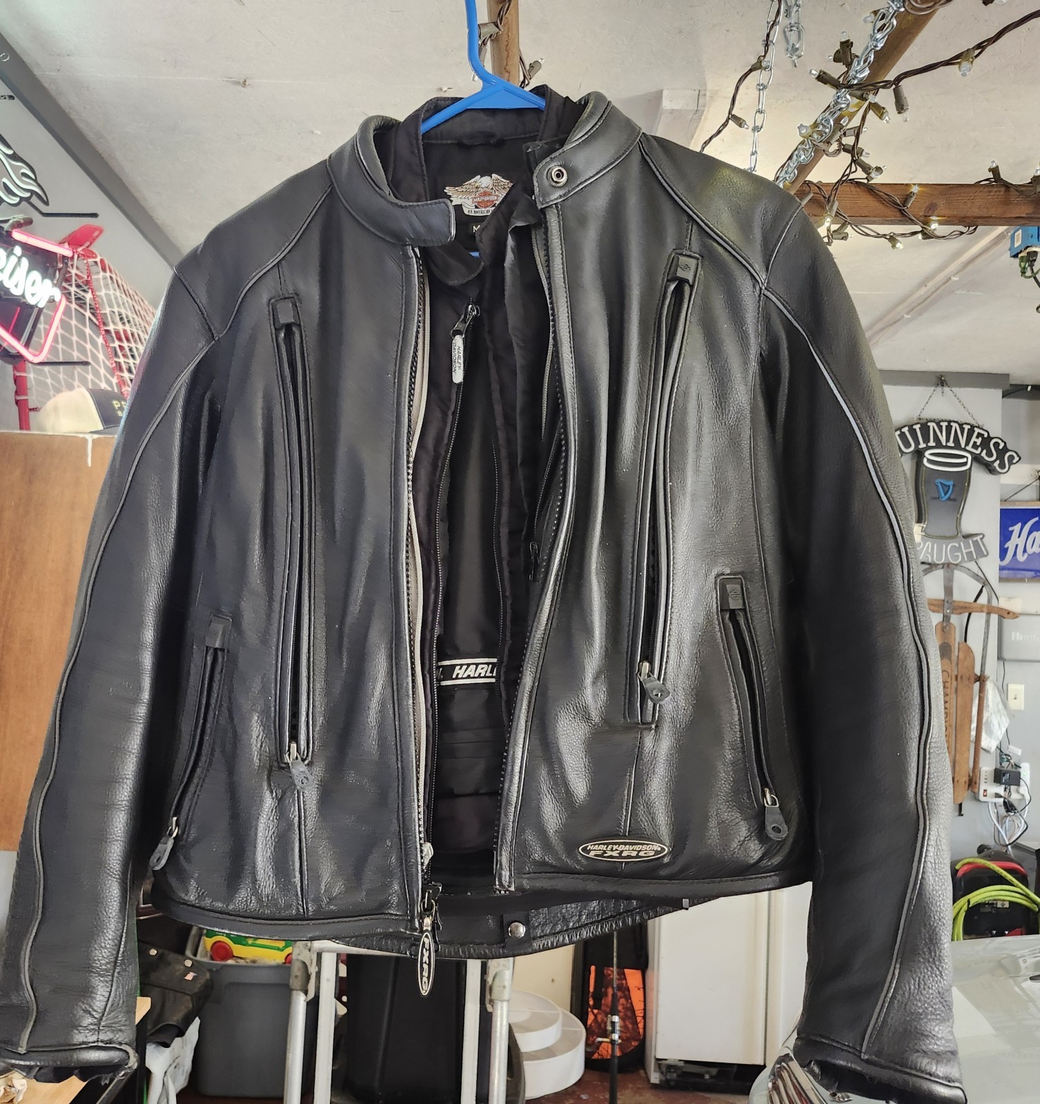 Harley-Davidson Women’s Black Leather Jacket X-850 Size M (8-10)
