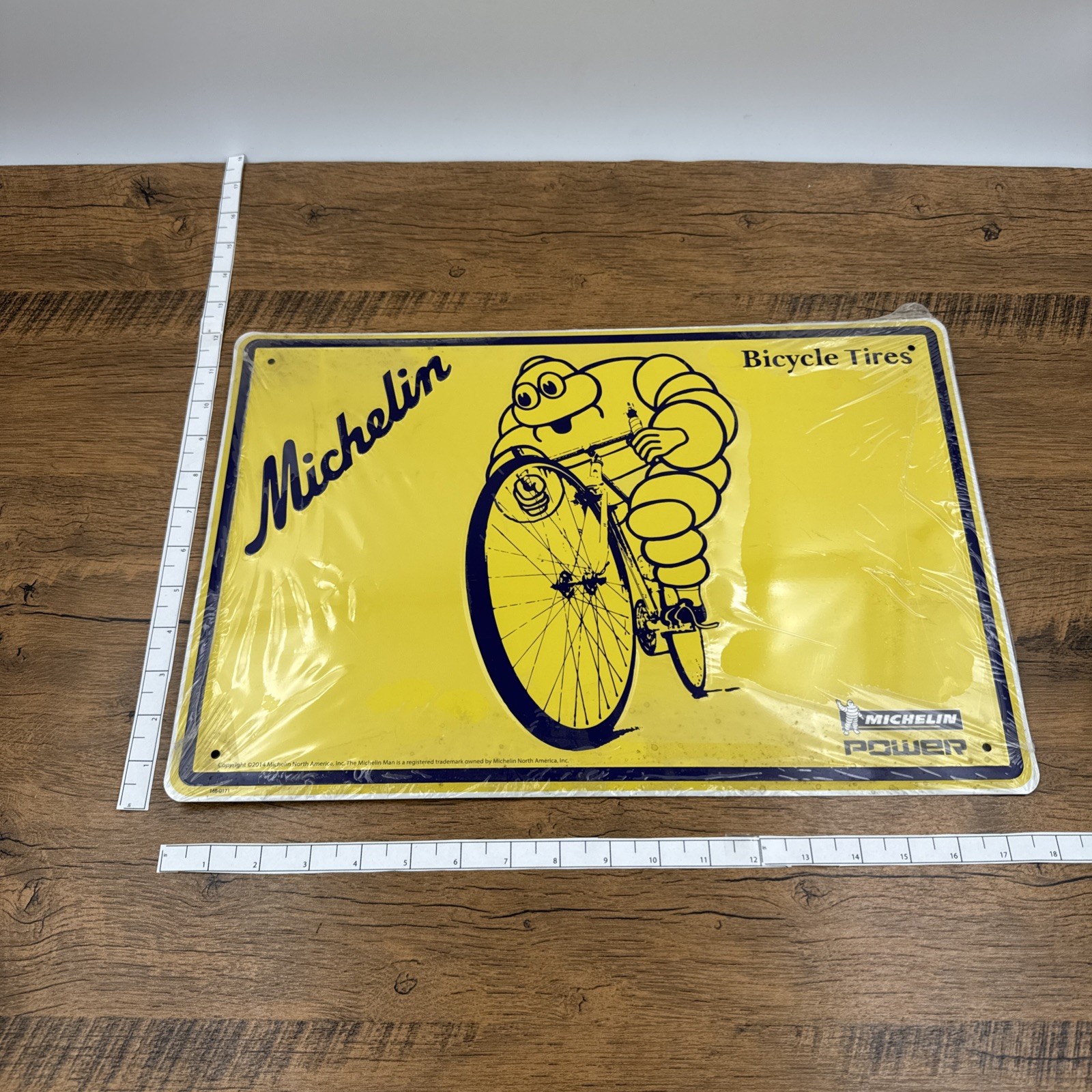 Michelin Man Bicycle Tires Sign 2014 New Old Stock Metal Tin Sign Michelin Man Bicycle Tires Sign 2014 New Old Stock Metal Tin Sign