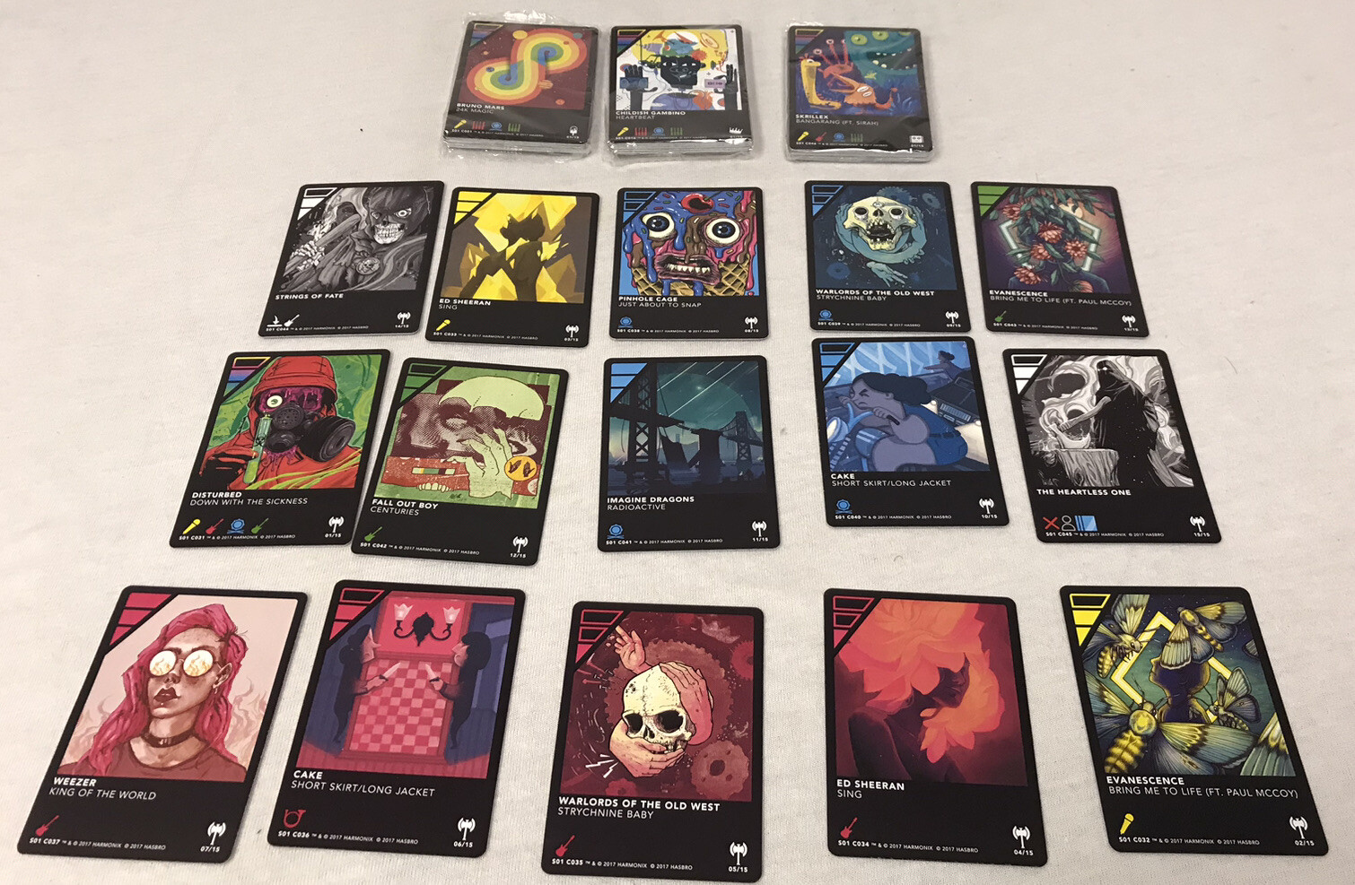 Dropmix cards Lot Of 4 Packs 2017 Harmonix Hasbro cards 3 Sealed