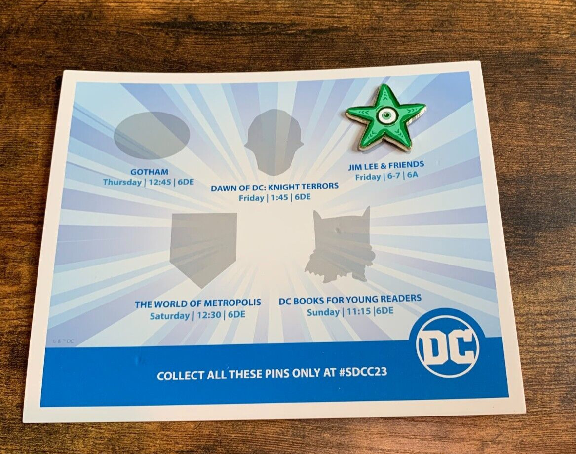 SDCC 2023 PANEL EXCLUSIVE DC GARRO STARRO PIN Beast Boy Comics Jim Lee & Friends