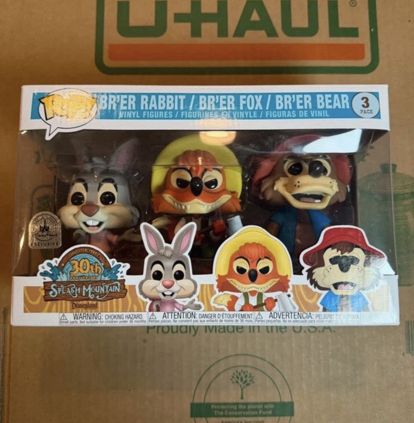 Disney Splash Mountain 30th Anniversary Funko Pop 3 Figure Pack SHIPS FREE
