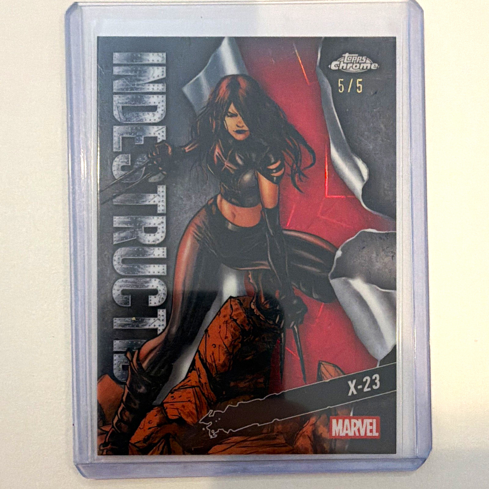 Topps 2025 Deadpool Topps Chrome Marvel X-23 Numbered 5/5 Topps 2025 Deadpool Topps Chrome Marvel X-23 Numbered 5/5